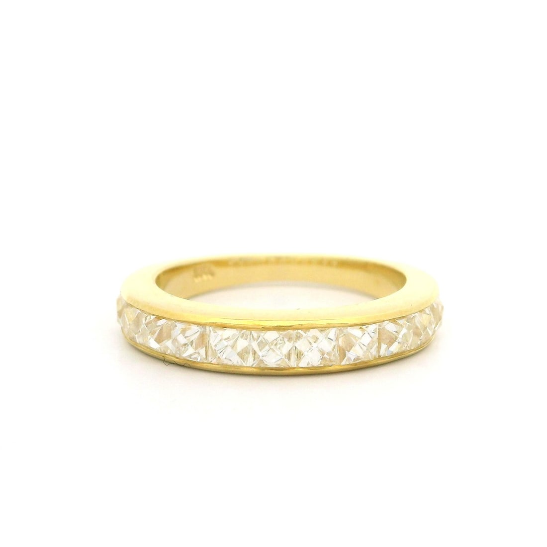 18k Yellow Gold 2ctw French Cut Diamond Channel Set Band Ring