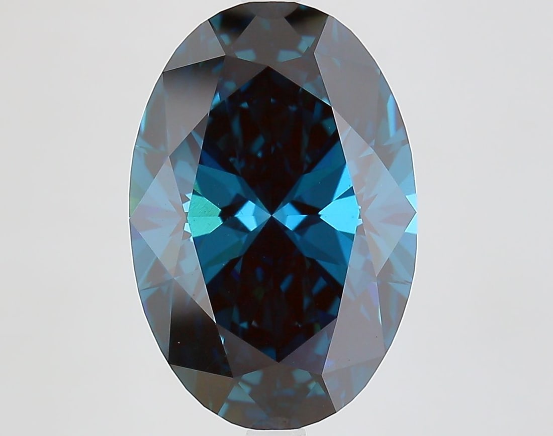 Loose Diamond - OVAL 6.03ct Fancy Deep Blue VS1
