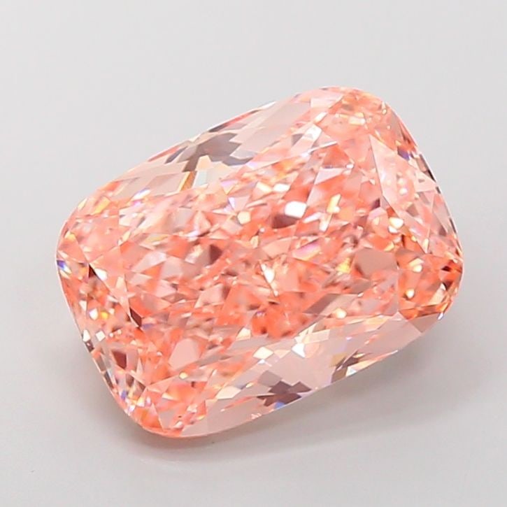 Loose Diamond - CUSHION MODIFIED 10.54ct Fancy Intense Orangey Pink VS2