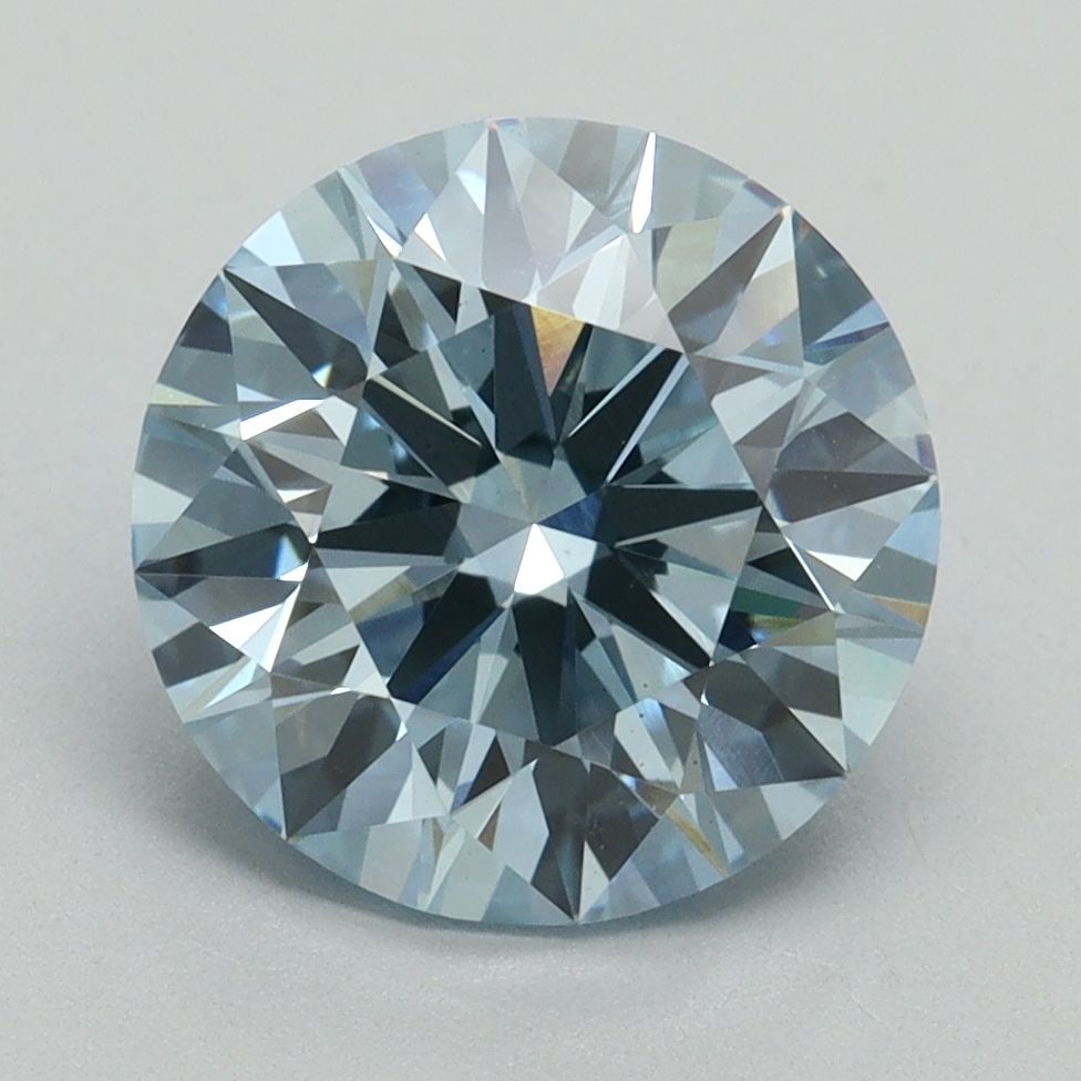 Ideal Loose Diamond - ROUND 3.31ct Fancy Vivid Blue VS1