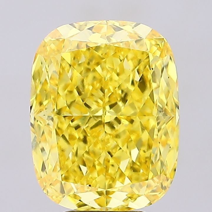 Loose Diamond - CUSHION MODIFIED 5.62ct Fancy Vivid Yellow VS2