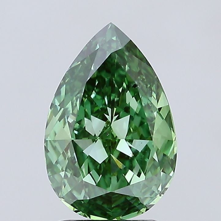 Loose Diamond - PEAR 1.96ct Fancy Vivid Green VS2