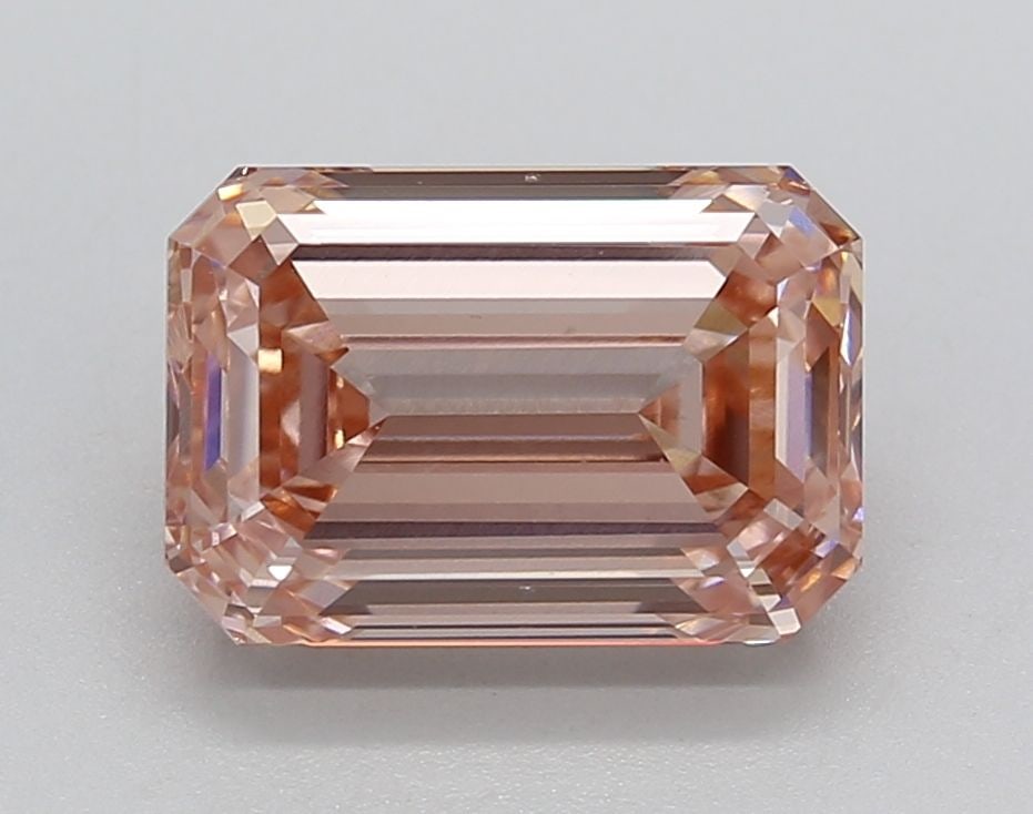 Loose Diamond - EMERALD 3.22ct Fancy Intense Pink VS1