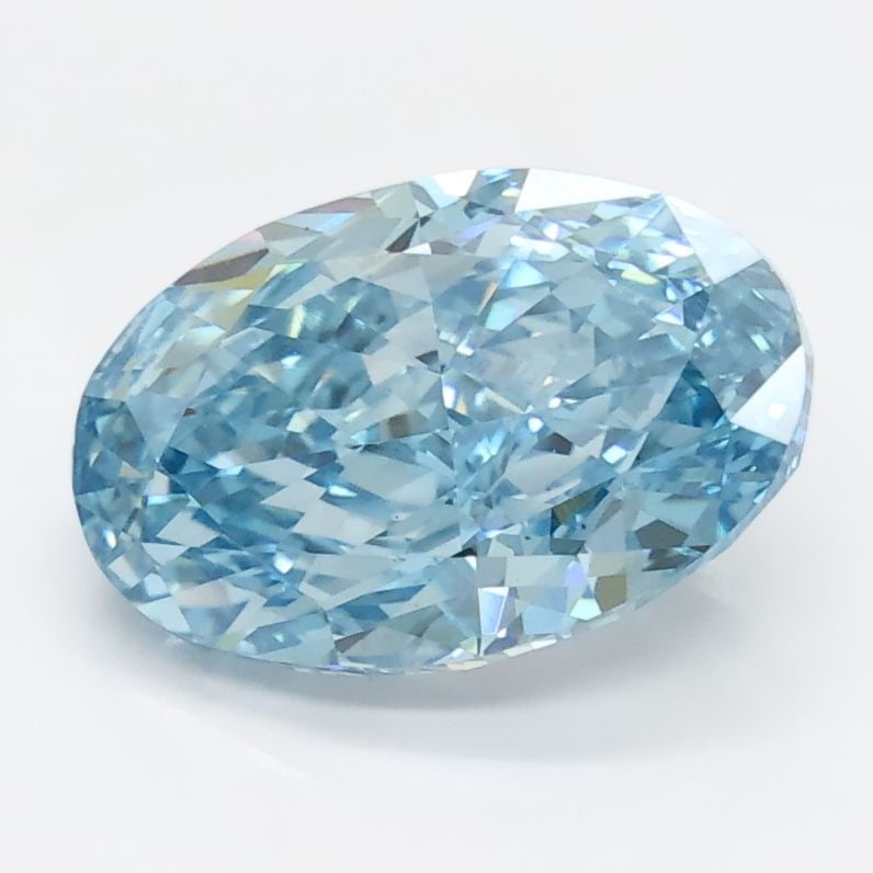 Loose Diamond - OVAL 2.88ct Fancy Vivid Blue VS1