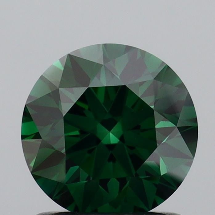 Loose Diamond - ROUND 1.13ct Fancy Vivid Green VS1: Loose Diamond - ROUND 1.13ct Fancy Vivid Green VS1 Source: This is a real non-mined Diamond that has been grown in a lab Shape: ROUND Carats: 1.13 Color: Fancy Vivid Green Certification: IGI Video:
