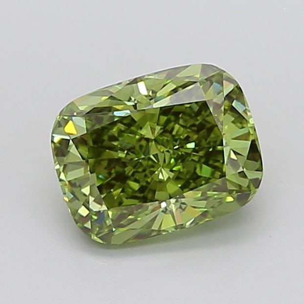 Loose Diamond - CUSHION MODIFIED 2.57ct Fancy Vivid Green VVS2