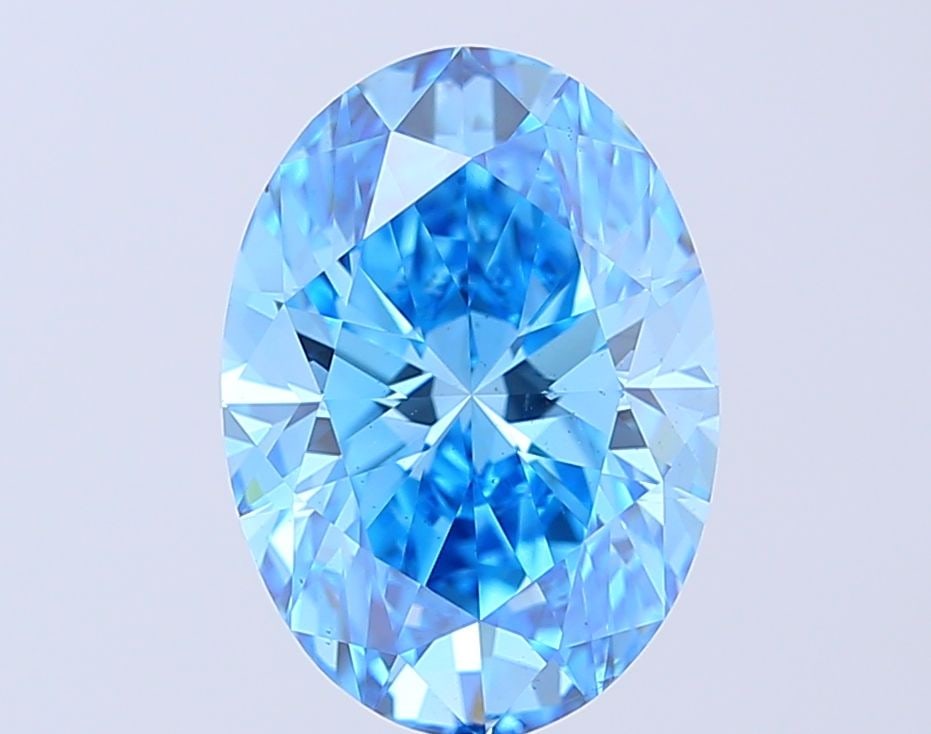 Loose Diamond - OVAL 4.04ct Fancy Vivid Blue VS2