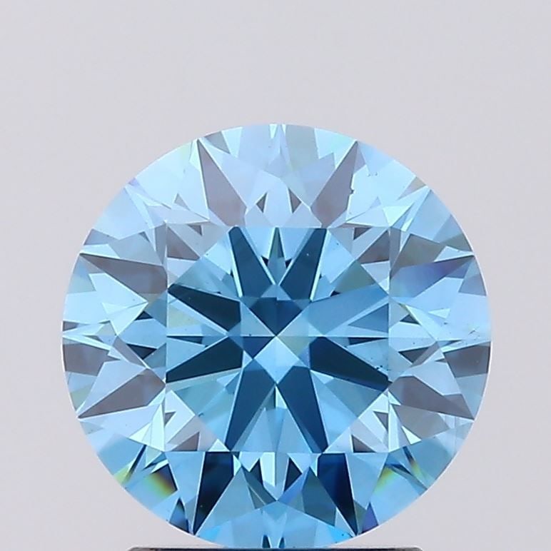 Ideal Loose Diamond - ROUND 2.19ct Fancy Vivid Blue VS1