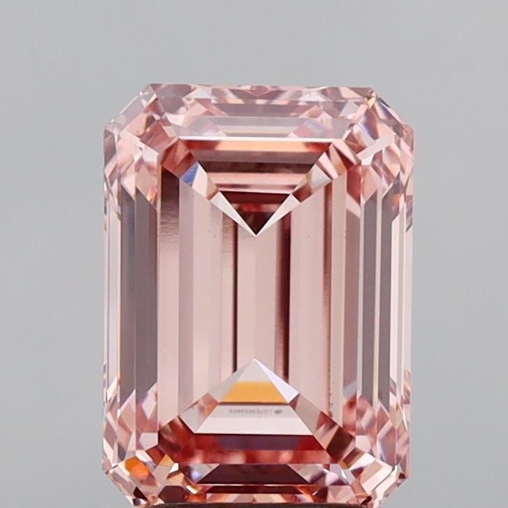 Loose Diamond - EMERALD 3.22ct Fancy Intense Pink VS1