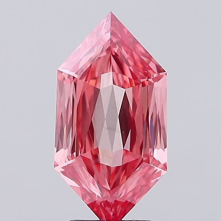Loose Diamond - HEXAGONAL 2.97ct Fancy Vivid Pink VVS2