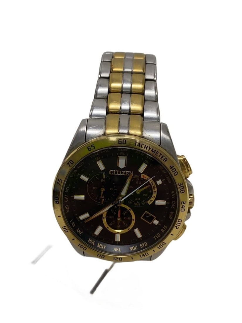 Citizen Eco Drive Black Stainless Steel Men's Wristwatch with Box (1 of 6)