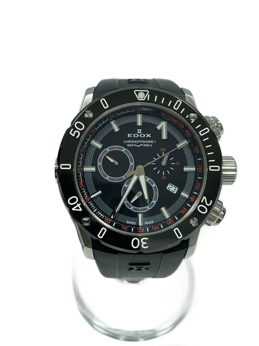 EDOX Chronoffshore 1 Quartz Black Rubber Wristwatch