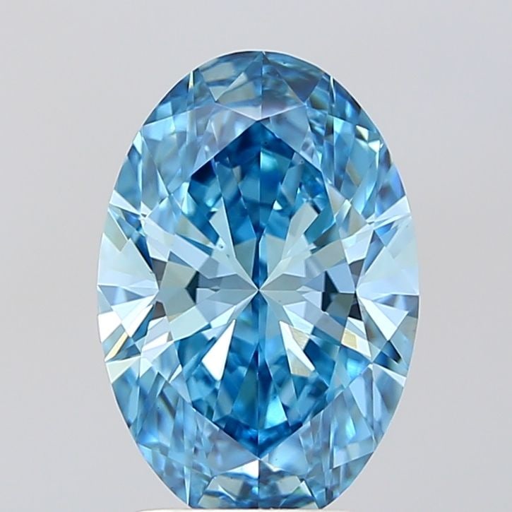 Loose Diamond - OVAL 3.08ct Fancy Vivid Blue VS1