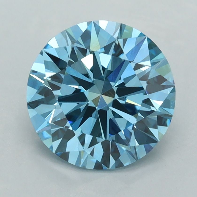 Ideal Loose Diamond - ROUND 2.5ct Fancy Vivid Blue VS1