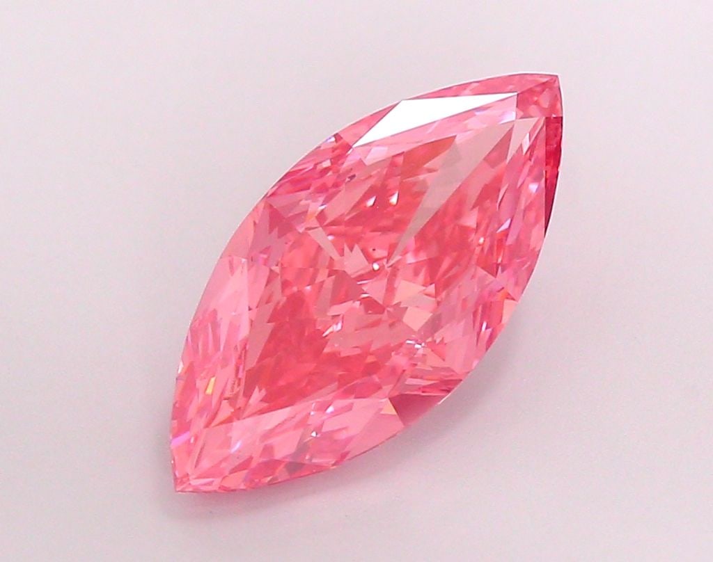 Loose Diamond - MARQUISE 4.13ct Fancy Vivid Pink VS2