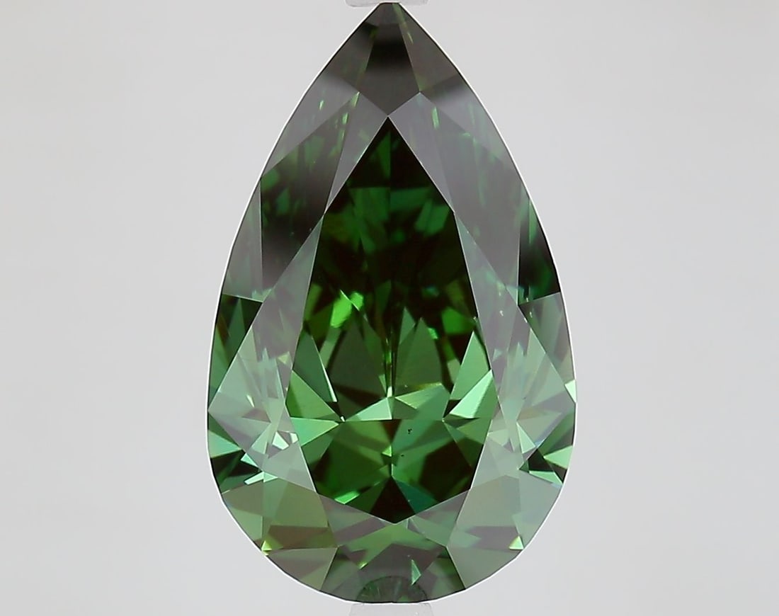 Loose Diamond - PEAR 5.0ct Fancy Vivid Green VS1