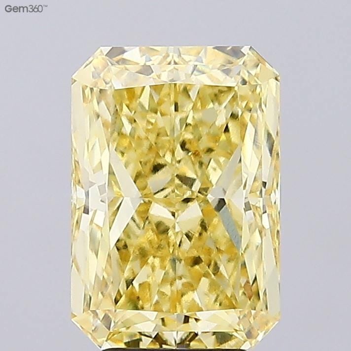 Loose Diamond - RADIANT 5.07ct Fancy Vivid Yellow VVS2