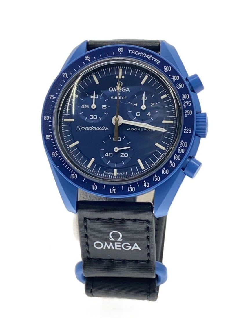 Omega x Swatch Neptune MoonSwatch Quartz Blue Men's Wristwatch