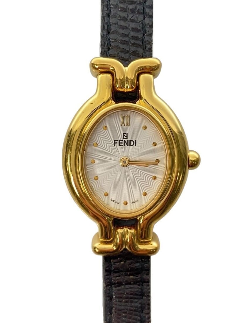 FENDI Chameleon White Leather Swiss Women's Wristwatch