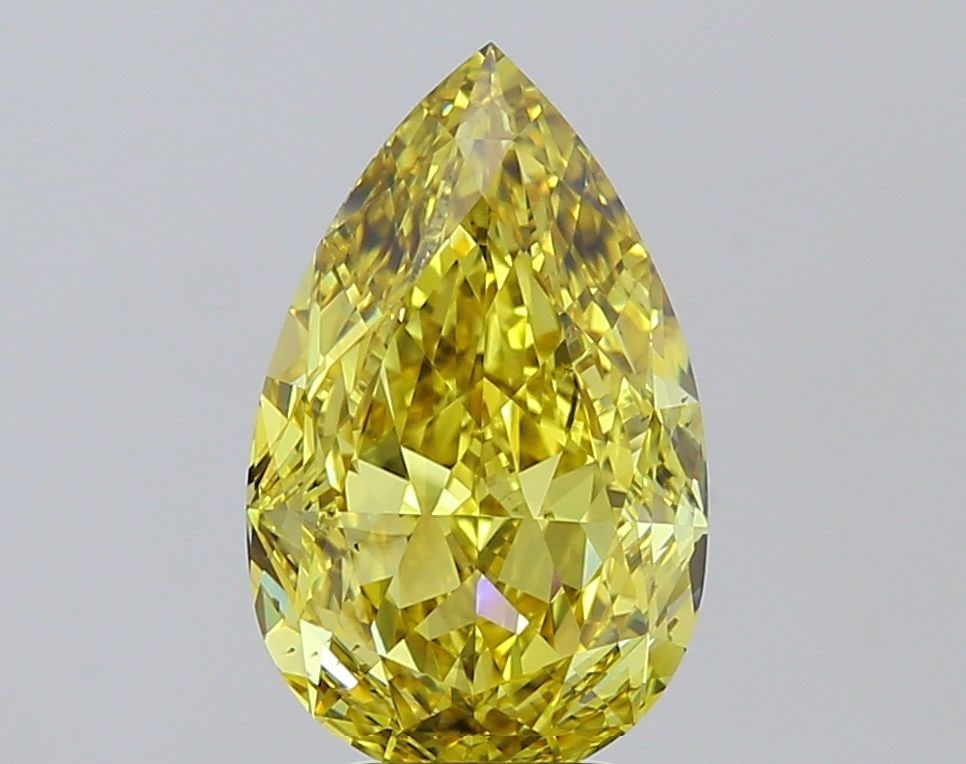 Loose Diamond - PEAR 4.59ct Fancy Vivid Yellow VS2