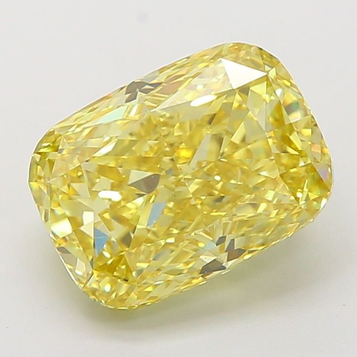 Loose Diamond - CUSHION MODIFIED 5.05ct Fancy Intense Yellow VS1