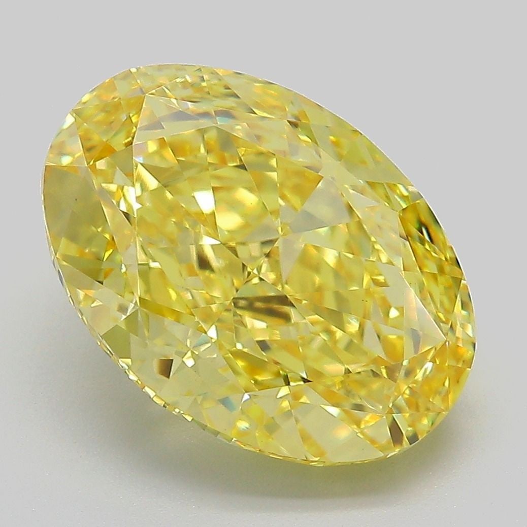 Loose Diamond - OVAL 6.53ct Fancy Vivid Yellow VVS2
