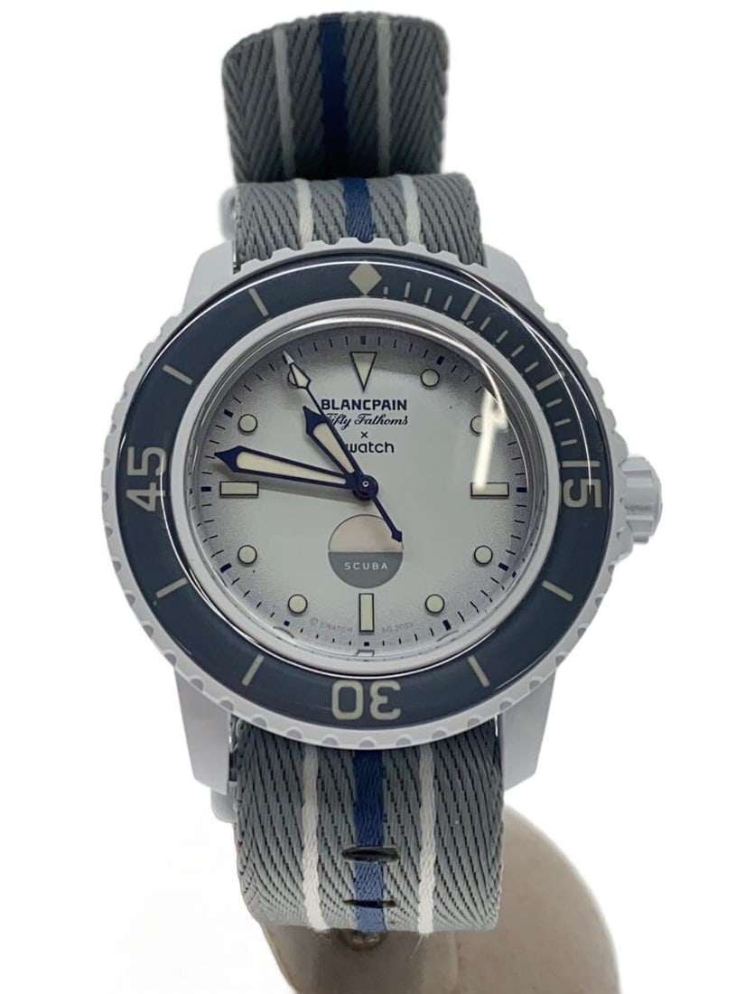 BlancpainxSwatch Antarctic Ocean White Men's Wristwatch