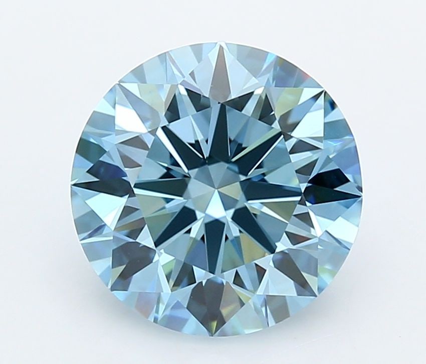 Ideal Loose Diamond - ROUND 3.78ct Fancy Vivid Blue VVS2