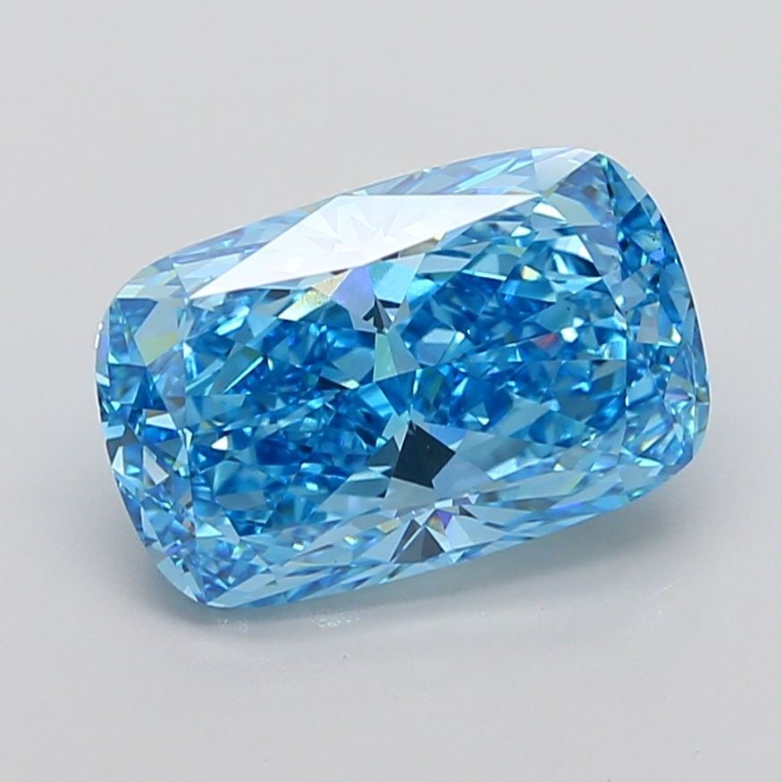 Loose Diamond - CUSHION MODIFIED 8.05ct Fancy Vivid Blue VS1