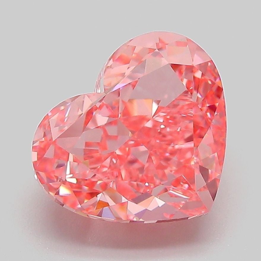 Loose Diamond - HEART 4.07ct Fancy Vivid Pink VVS2
