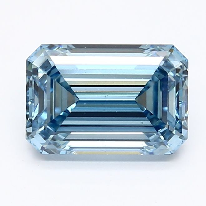 Loose Diamond - EMERALD 1.72ct Fancy Vivid Blue VS1