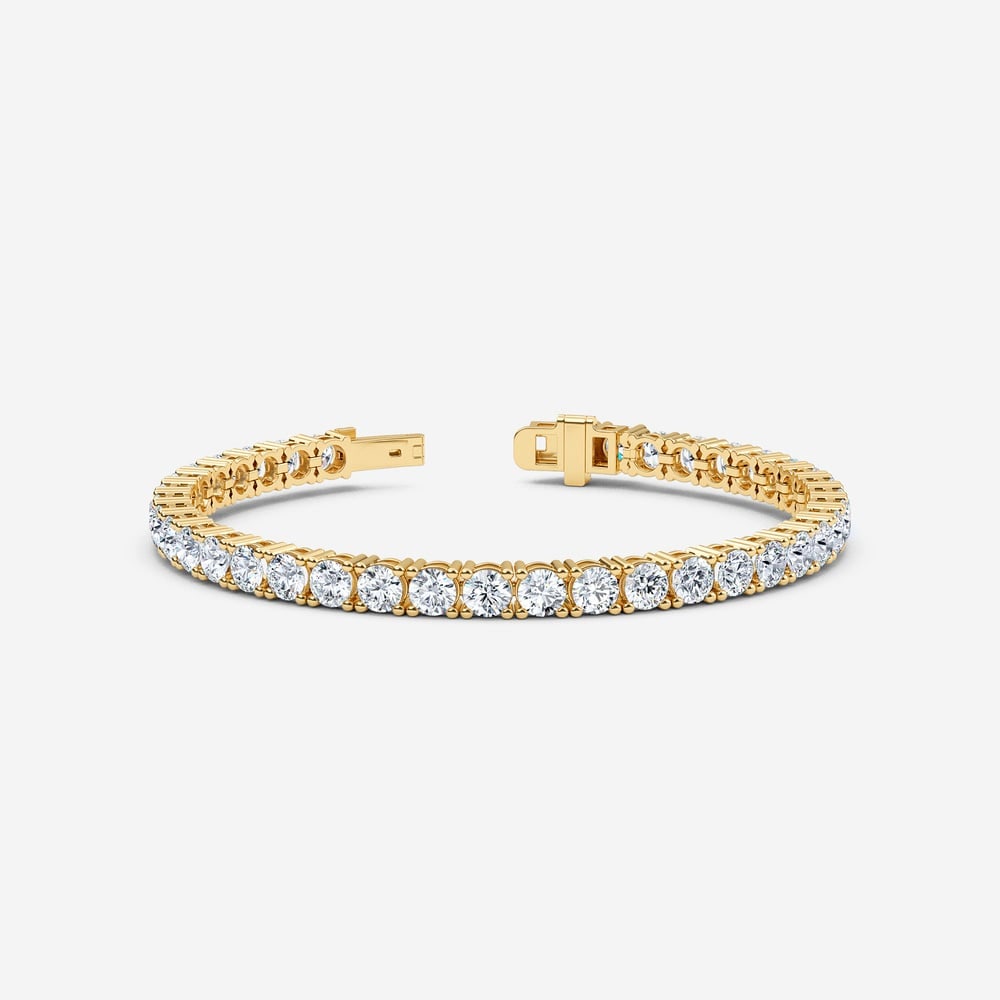 14K Yellow Gold Lab Grown Diamond 5Ct.Tw. Tennis Bracelet (7 Inches)
