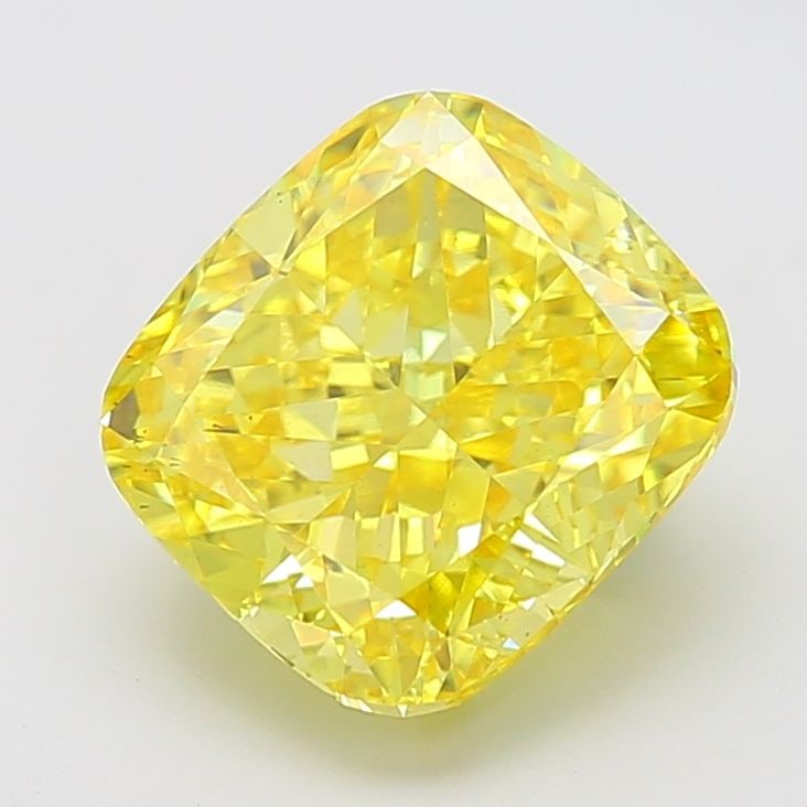 Loose Diamond - CUSHION MODIFIED 6.62ct Fancy Vivid Yellow VS2