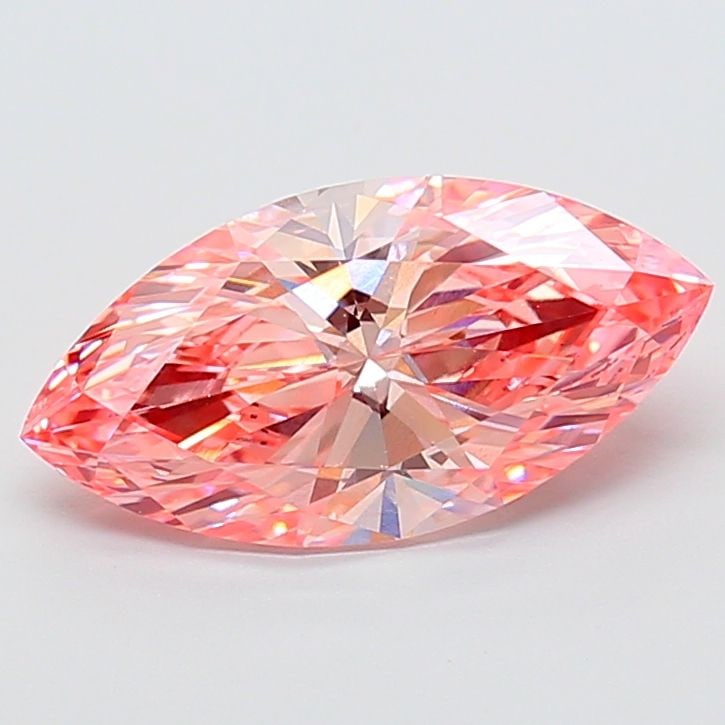 Loose Diamond - MARQUISE 3.07ct Fancy Vivid Pink VS1