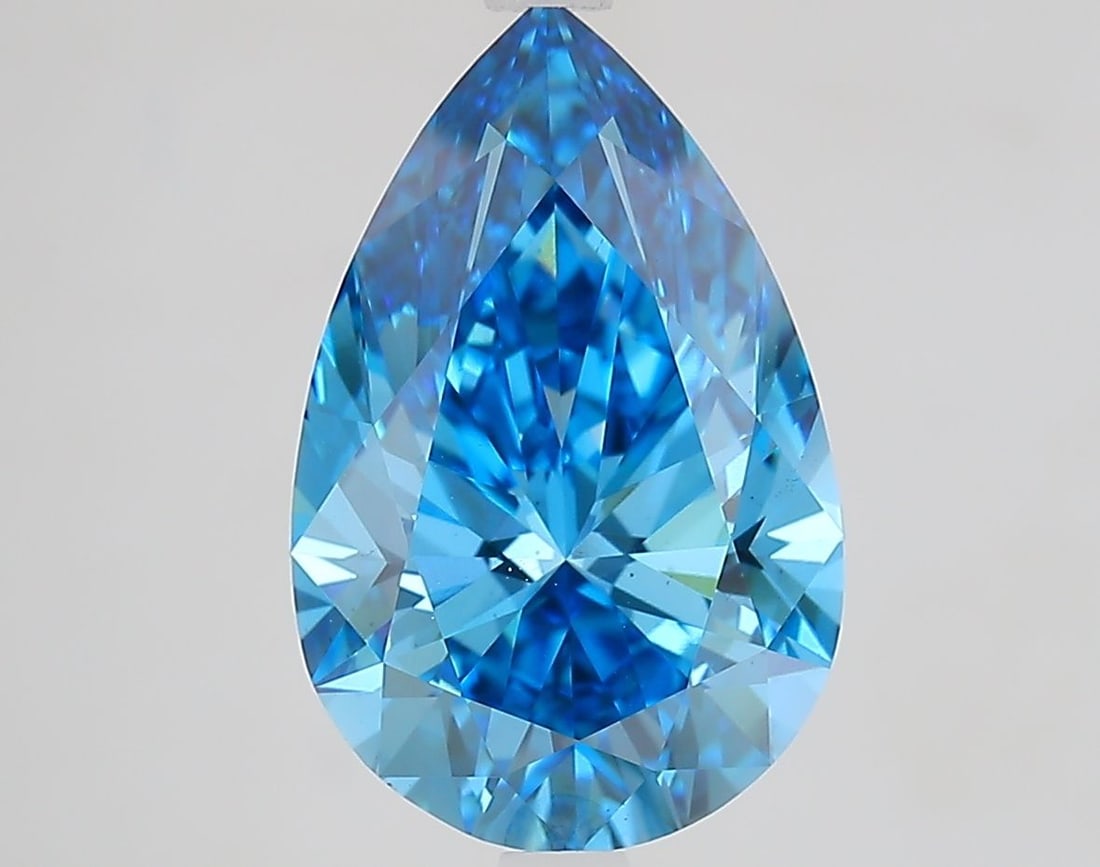 Loose Diamond - PEAR 4.01ct Fancy Vivid Blue VS2