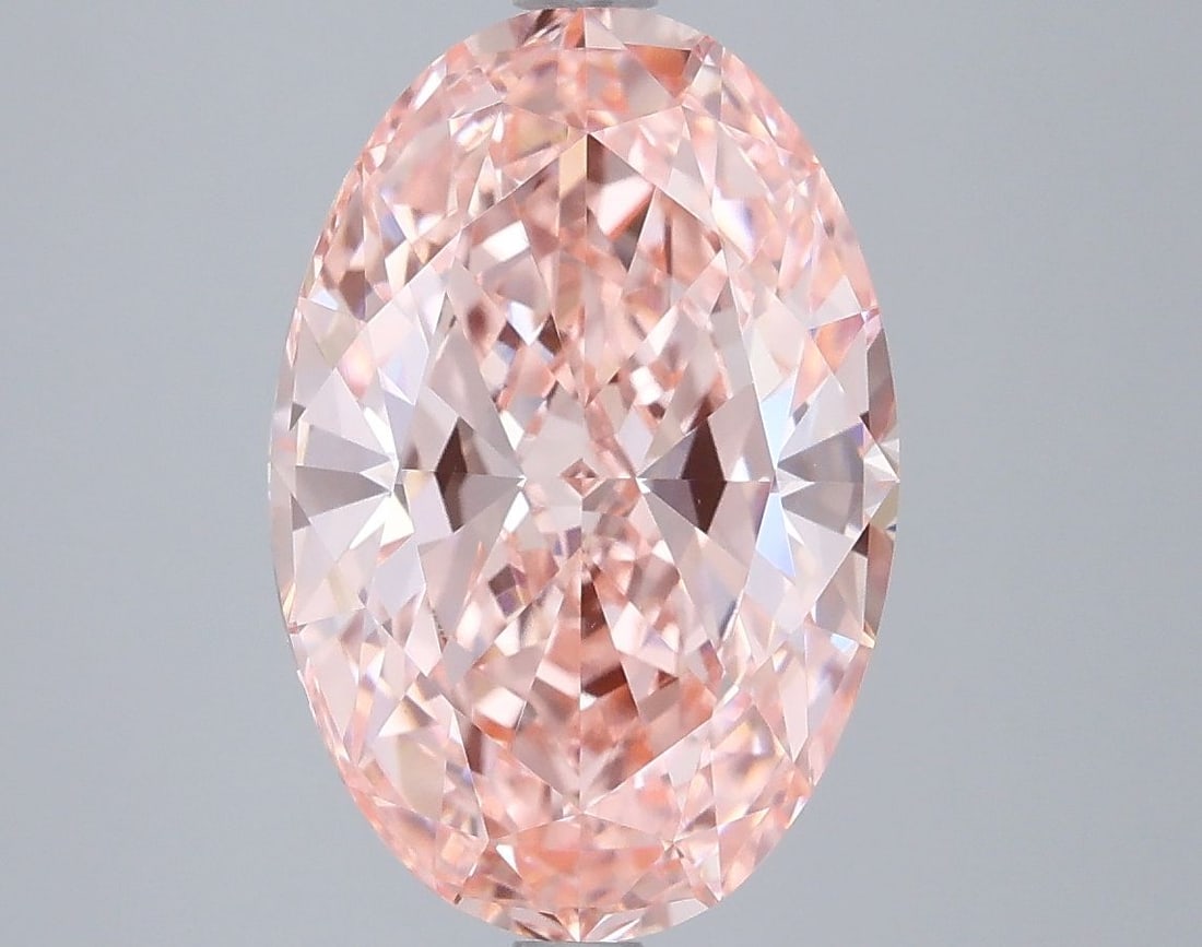 Loose Diamond - OVAL 4.6ct Fancy Vivid Pink VVS2