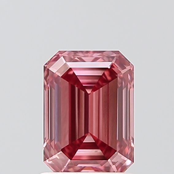 Loose Diamond - EMERALD 1.36ct Fancy Vivid Brownish Pink SI1
