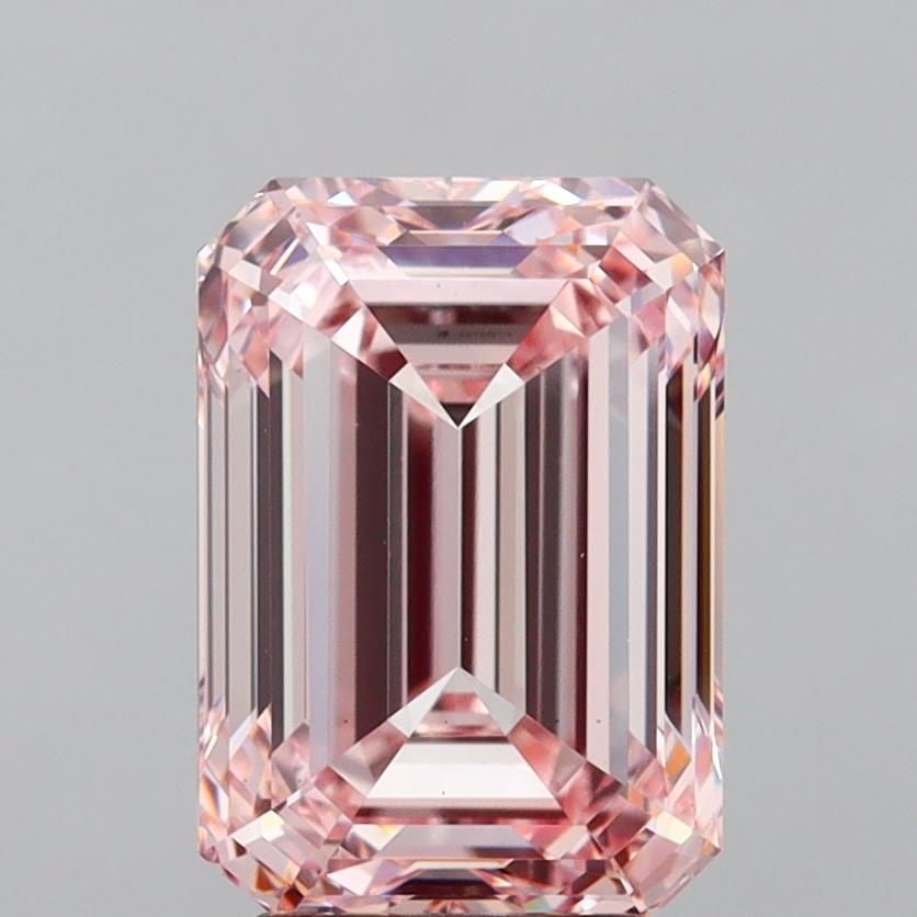 Loose Diamond - EMERALD 4.24ct Fancy Intense Pink VS1
