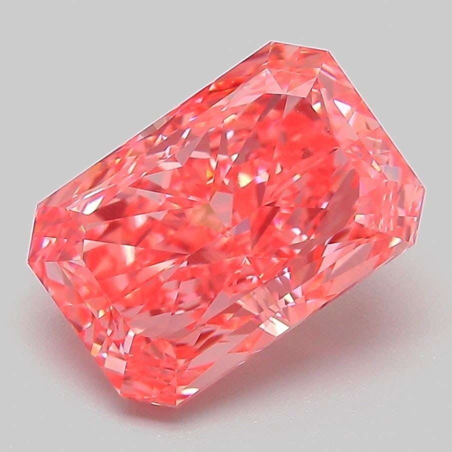 Loose Diamond - RADIANT 3.37ct Fancy Vivid Pink VVS2