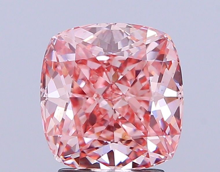 Loose Diamond - CUSHION MODIFIED 2.74ct Fancy Vivid Pink VS1