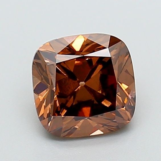 Loose Diamond - CUSHION MODIFIED 2.11ct Fancy Orangey Brown VS1