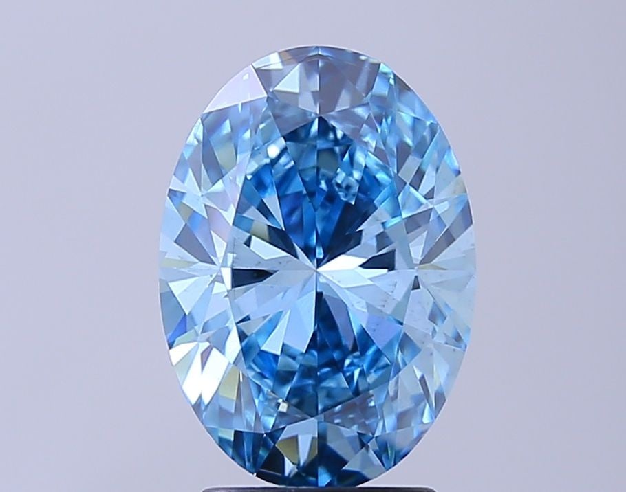 Loose Diamond - OVAL 3.07ct Fancy Vivid Blue VS2
