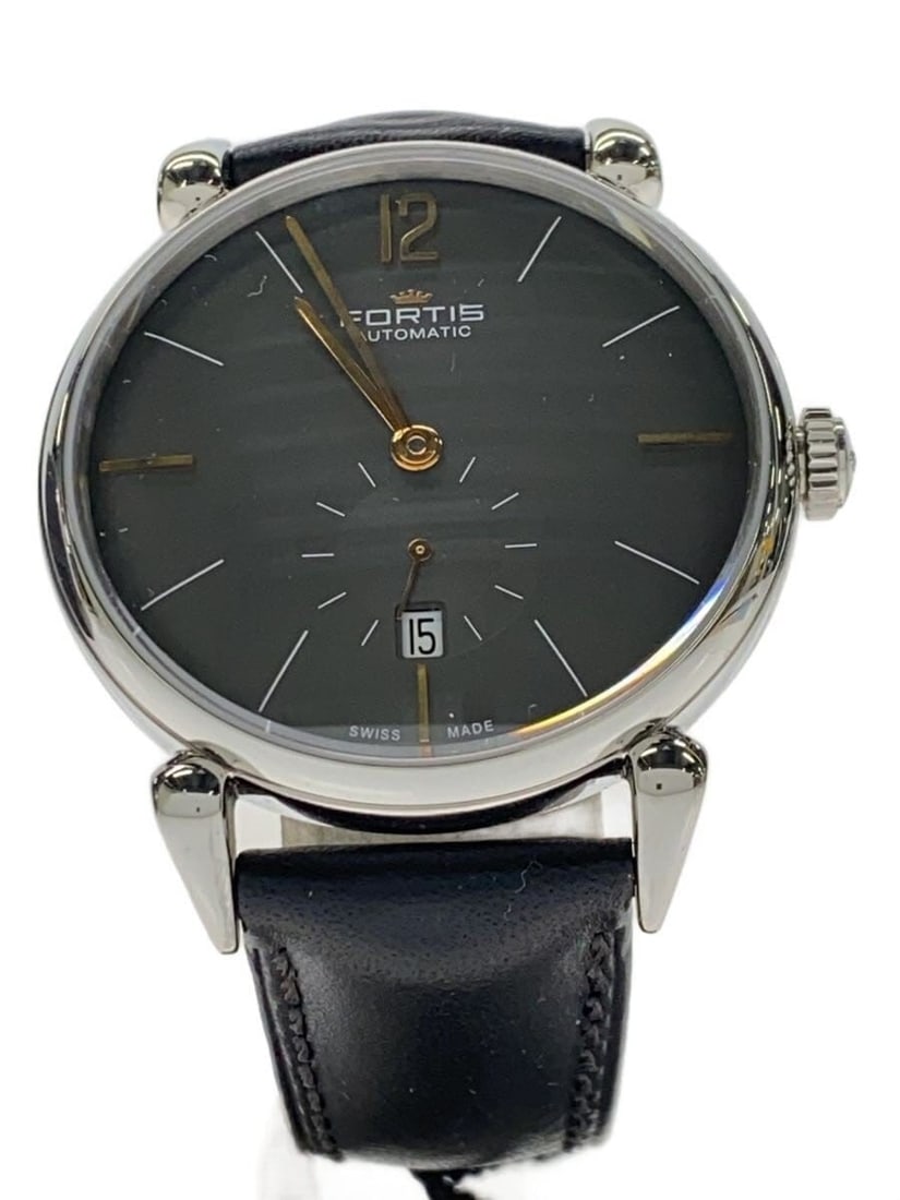 Fortis black leather men's wristwatch Orchestra p.m. 900.20.31 (1 of 6)