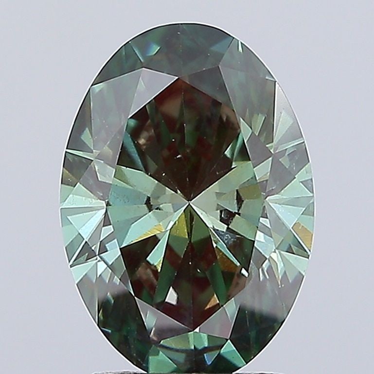 Loose Diamond - OVAL 2.57ct Fancy Vivid Green VS1