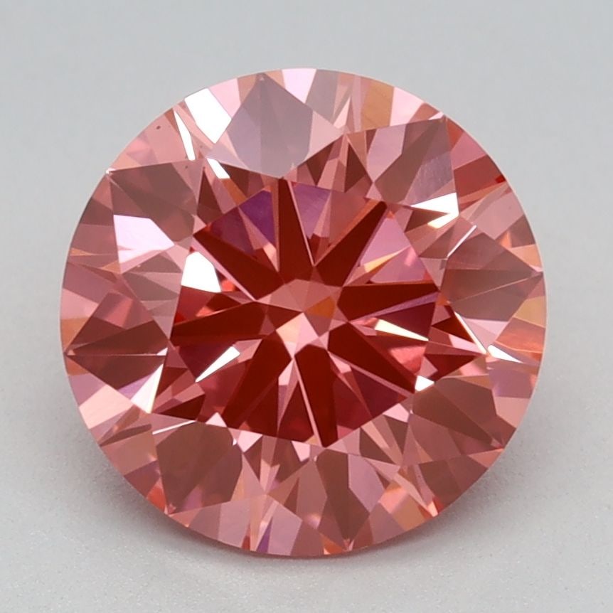 Ideal Loose Diamond - ROUND 2.01ct Fancy Vivid Pink VS1