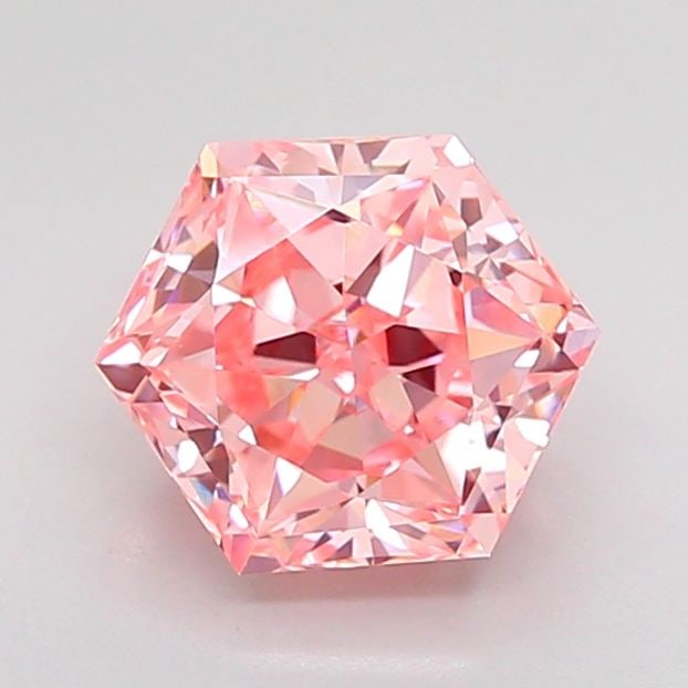 Loose Diamond - HEXAGONAL 1.59ct Fancy Vivid Pink VVS2
