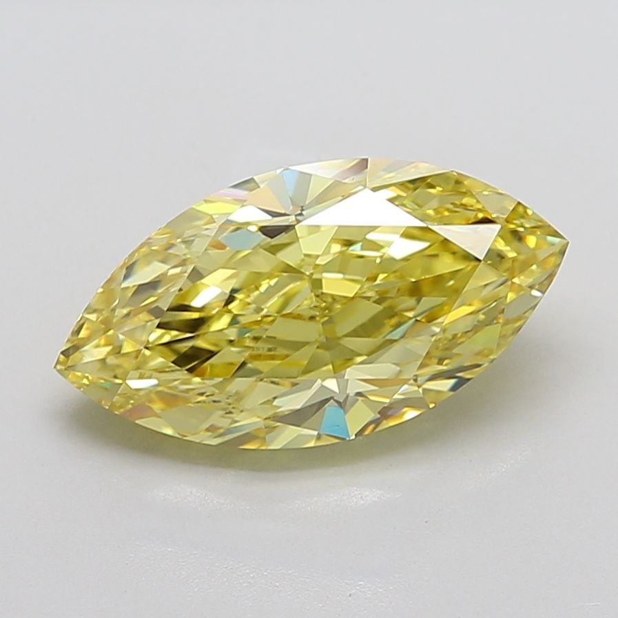 Loose Diamond - MARQUISE 6.05ct Fancy Vivid Yellow VVS2
