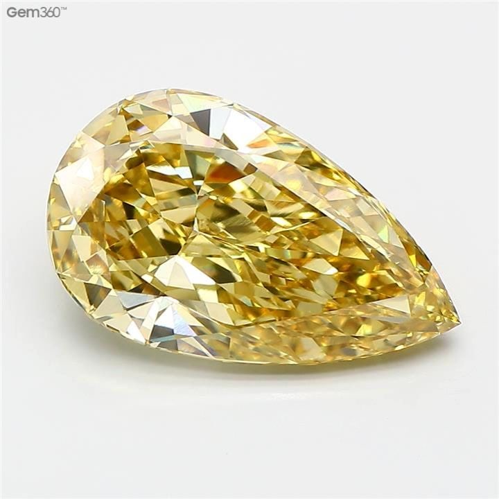 Loose Diamond - PEAR 5.04ct Fancy Intense Yellow VVS2