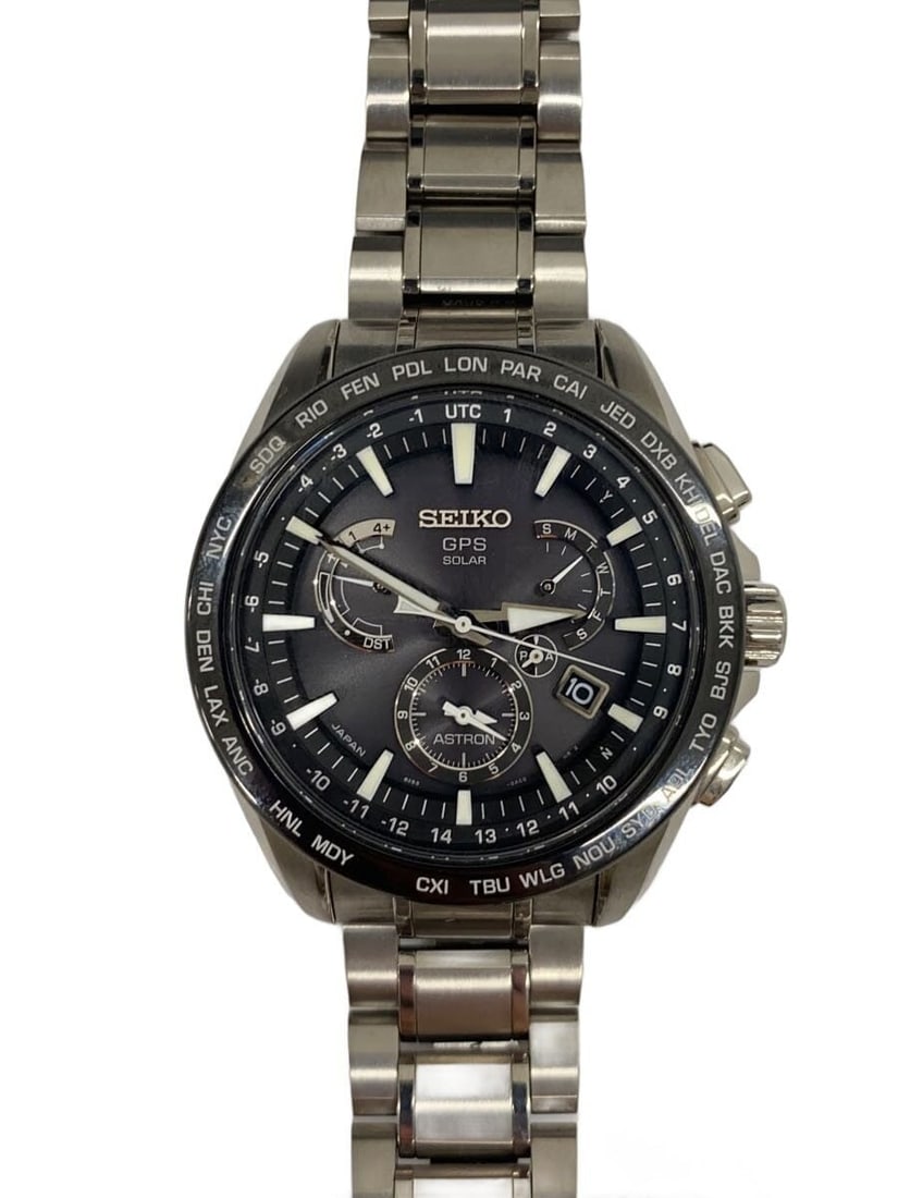 Seiko Astron GPS Solar Black Men's Wristwatch 8X53-0AD0-2