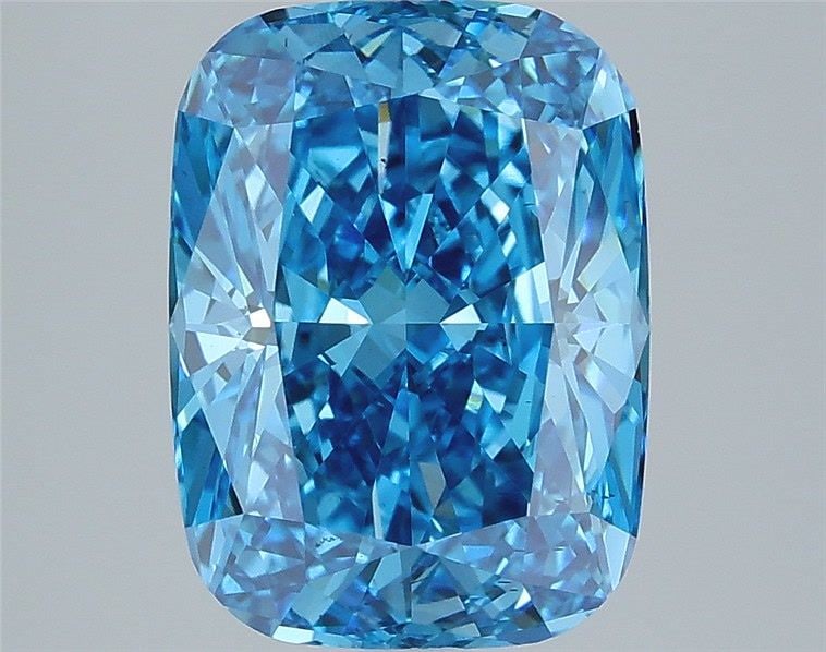 Loose Diamond - CUSHION MODIFIED 4.05ct Fancy Vivid Blue SI1
